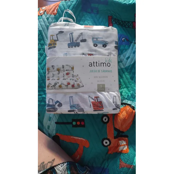 Sábanas Attimo Kids Algodón Estampado 1 Plaza