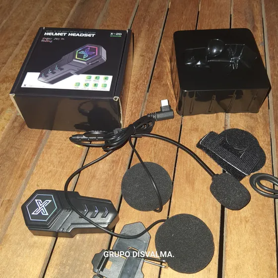 Bluetooth X20 , Negro, Para Casco De Moto