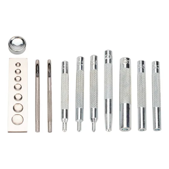 Troqueles Manuales Para Broches Metálicos Kit-11 Piezas