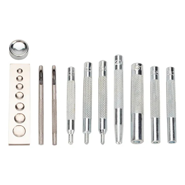Troqueles Manuales Para Broches Metálicos Kit-11 Piezas