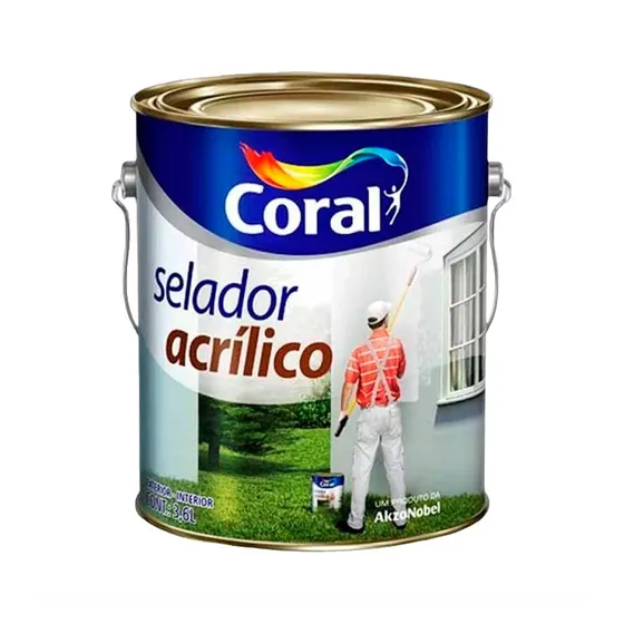 Selador Acrílico Branco Fosco Interno | Externo Coral 3,6l