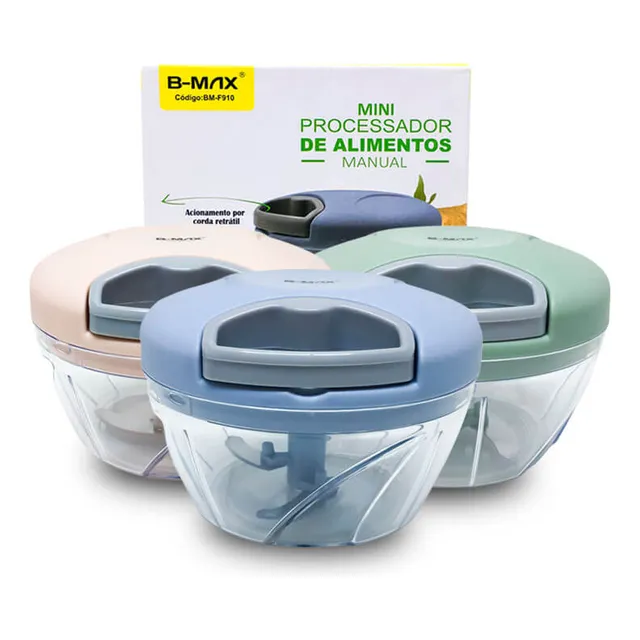 Picador Mini Triturador De Comida Alho Cebola Tempero Manual