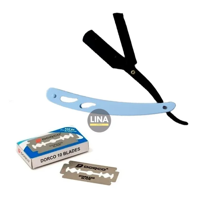 Kit Porta Navaja Con 20 Repuestos Ojillas Barbero Barberia