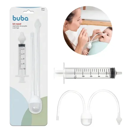 Buba Kit Aspirador Nasal De Sucção E Seringa