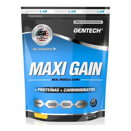 Maxi Gain Ganador De Masa 1,250kg Gentech Sabor Chocolate