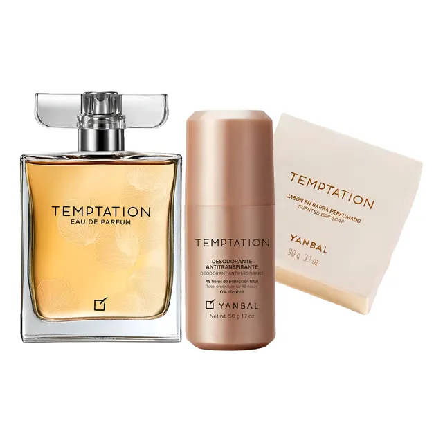 Temptation Perfume De Mujer Con Deo Y Jabon Barra Yanbal
