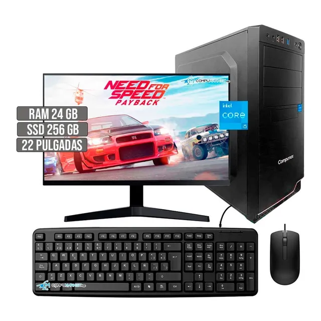 Pc Computador Intel Core I5 12400 Ssd 256gb Ram 24gb Led 22