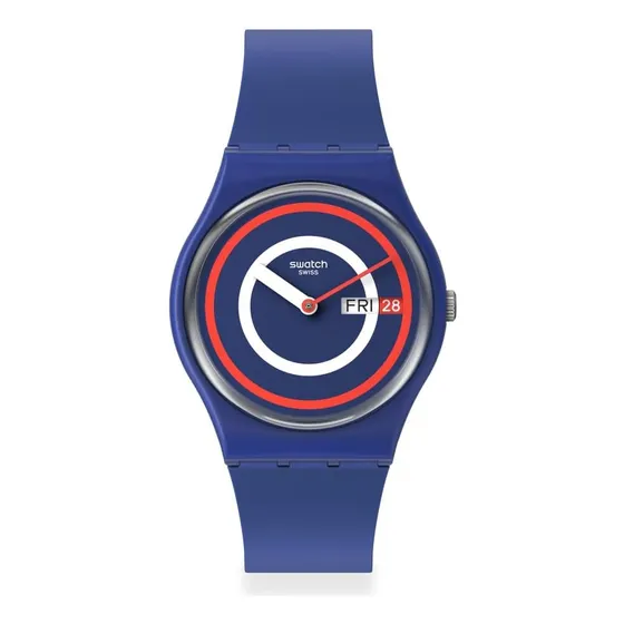 Reloj De Cuarzo Swatch Big Bold Biosourced Lacado En Azul To