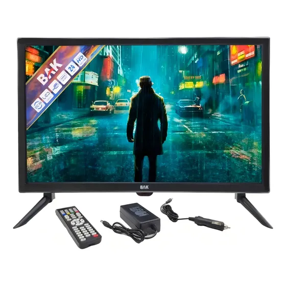 TV 20 LED Bak BK-20D HD HDMI USB VGA Conversor Digital Integrado 12V 110V/220V