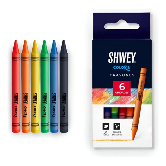 Crayon Crayones X6 Colores Ceras Pack X12 Cajitas No Toxico!