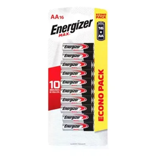 Pilha Alcalina Energizer Max Aa16 - 16 Pilhas Pilha Alcalina Energizer Max Aa16 - 16 Pilhas