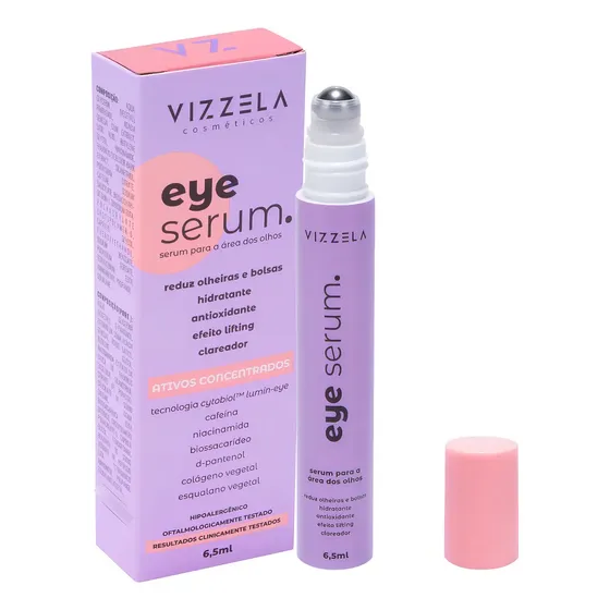 Eye Serum Roll-on Reduz Olheiras E Bolsas - Vizzela