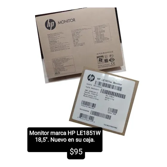 Monitor Hp Le1851w 18.5 Vga Lcd