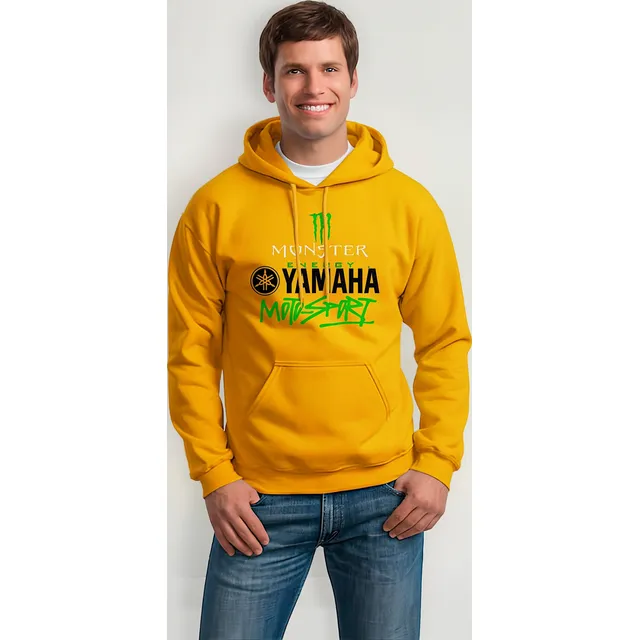 Buzo Hoodie Con Capota Motors Sport Yamaha Motero Pista 