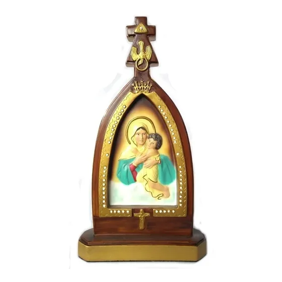 Mae Peregrina Capelinha Mãe Rainha Schoenstatt 28cm Imagem