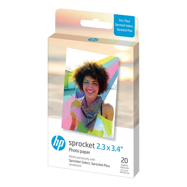 Papel Fotográfico Hp Sprocket, 2,3 X 3,4 Pulgadas, Zinc Prem