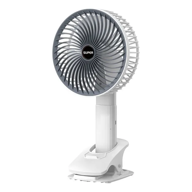 Ventilador Portátil De 29cm Con Batería Recargable - Blanco