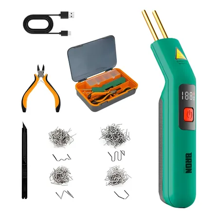 Soldadora de Plastico Inalambrica Bron By Gadnic 4V Bateria 2000mAh Autonomia 60 Minutos LED 200 Grapas 4 Tipos Conexion Tipo C Maletin