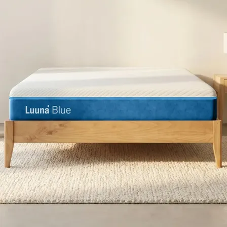 Colchão Casal Luuna Blue, Espuma 21 cm com Bloqueio de Movimento, 10 Anos de Garantia