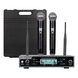Sistema De Micrófono Gochanmi Ug210 Inalámbrico 2 Canales Mano Profesional Dinámico Uhf Frecuencias Ajustables Micrófono Para Cantar Karaoke Aula Distancia De Uso 100m Sistema De Micrófono Gochanmi Ug210 Inalámbrico 2 Canales Mano Profesional Dinámico Uhf Frecuencias Ajustables Micrófono Para Cantar Karaoke Aula Distancia De Uso 100m