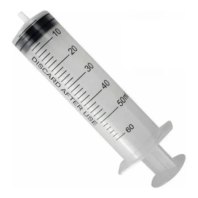 Jeringas Descartables 60ml/cc X 10 Unidades Luer Slip