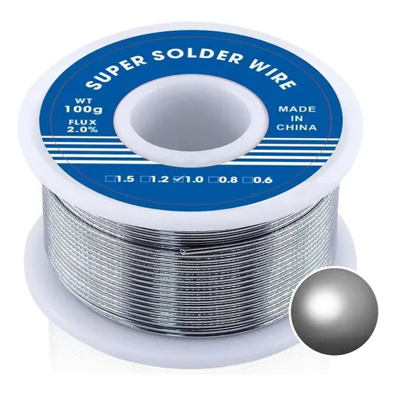 Rollo De Soldadura 100 Grs Aleación 40/60 Estaño/ Plomo 1 Mm