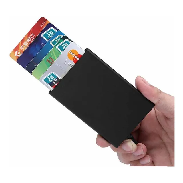 Billetera Tarjetero Automática Slim De Aluminio