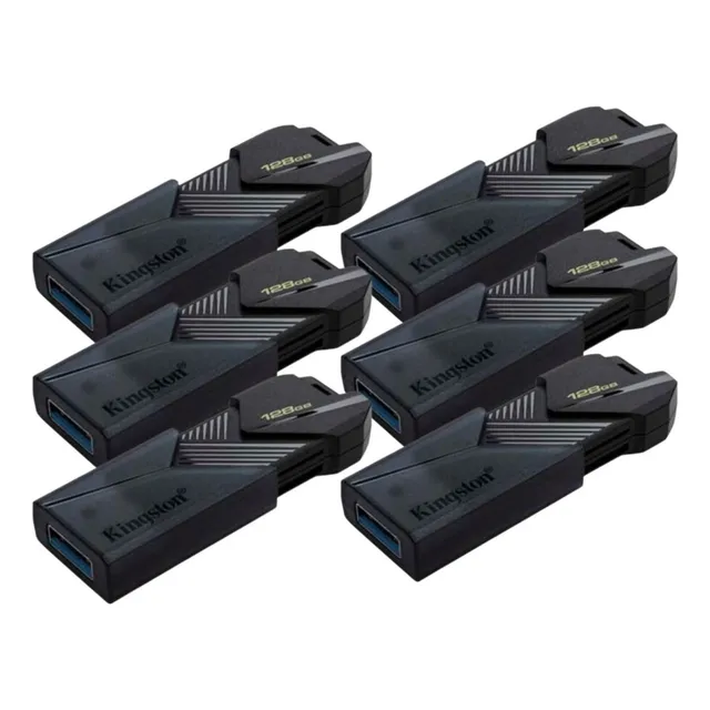 Pack X6 Pendrive Kingston 128gb Exodia Onyx Somos Mayoristas