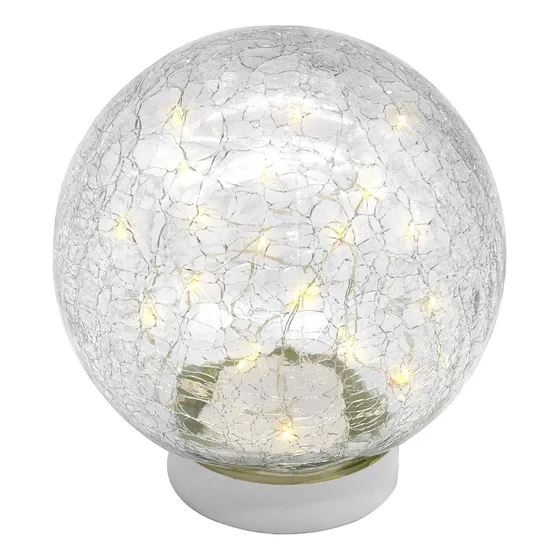 Luz De Globo De Vidrio Dorado De Crujido Dorado Con Batería