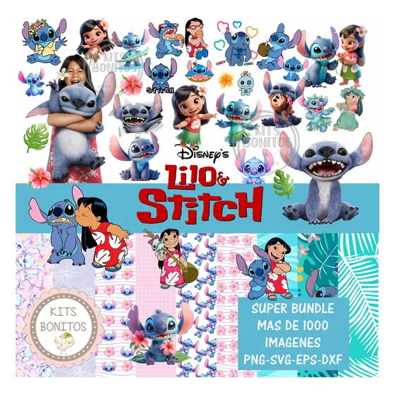 Kit Digital +1000 Imagenes Png Vectores Lilo Stich Pelicula