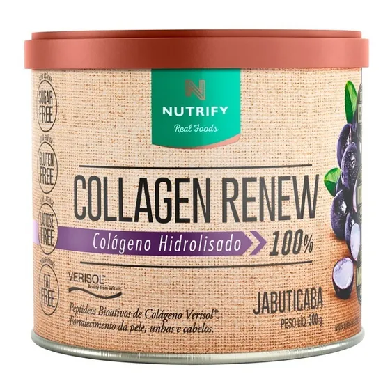 Colágeno Hidrolisado Collagen Renew Nutrify Jabuticaba 300g