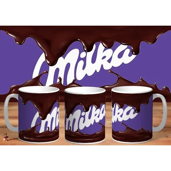 Taza De Ceramica Milka Chocolate Art
