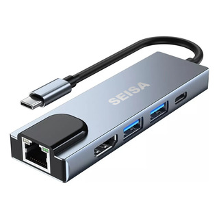 Adaptador Tipo C 5 Em 1 Hdmi 4k Rj45 Usb 3.0 Lan Pd Hub Adaptador Tipo C 5 Em 1 Hdmi 4k Rj45 Usb 3.0 Lan Pd Hub