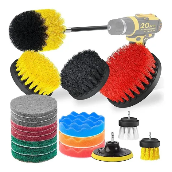 Limpieza De Auto Hogar Set Cepillos Para Taladro 20 Piezas Remuver