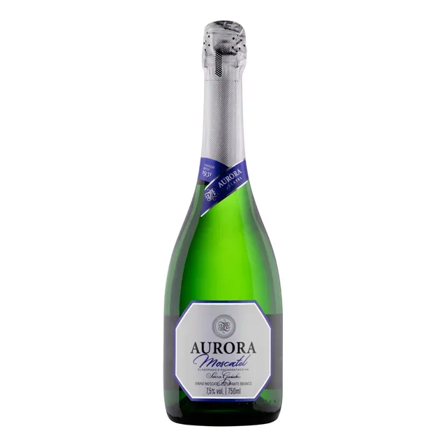 Vinho Espumante Brasileiro Branco Aurora Moscatel Serra Gaúcha 750mlAurora adega Vinícola Aurora moscatel 750 ml