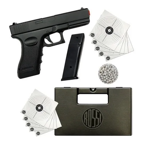 Pistola Bolinha Airsoft Spring Metal + Maleta + Bbs + Alvos