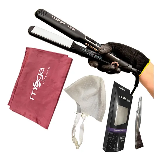 Kit Plancha L500 Mega  ,capa De Seda Y Gorra Silicona