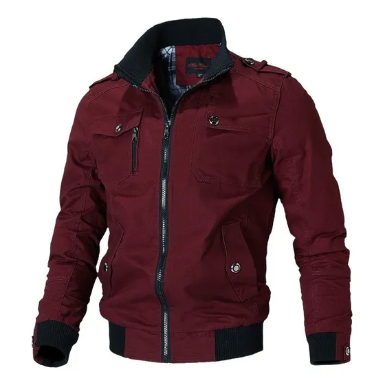 Chamarra Militar Casual Chamarra Clásico Hombre Color Li