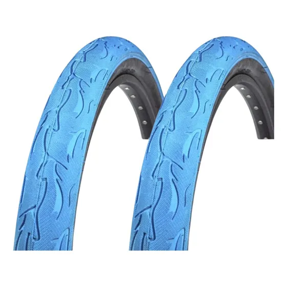 Par Pneu Kenda Flame Aro 26x2.125 Balão Grau Cores Cor Azul