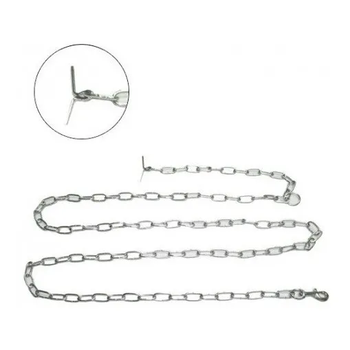 Cadena De Amarre Tipo T Para Perros De 4 Mm X 3 Mts Largo 