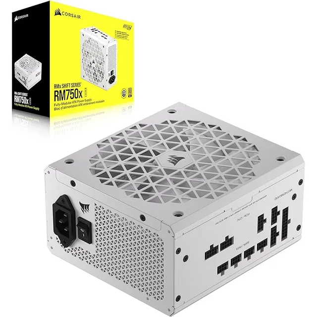 Fuente Corsair Rm750x Shift White 750w 80 Plus Gold Modular Color Blanco