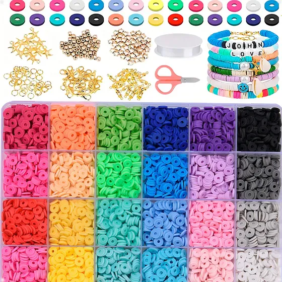 Cuentas De Arcilla Polimérica Redondas 6mm Para Hacer Pulseras Collares Dijes Colores Diversos Color 1 - Otec | Cuotas sin interés