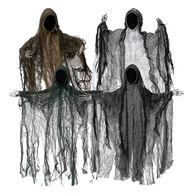 Juego De 4 Fantasmas Colgantes De Halloween De 19 Pulga...