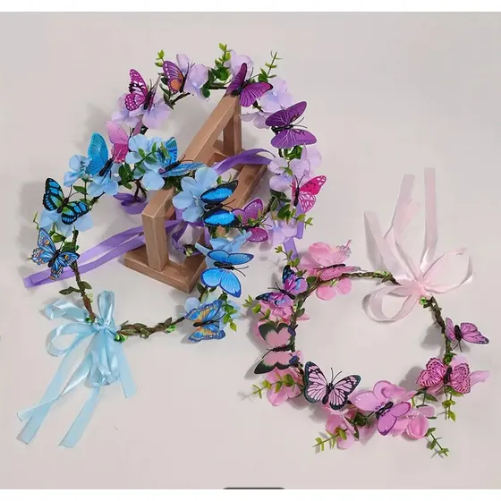 Diadema Tiara Cintillo Flores Foto Disfraz Damas Niñas