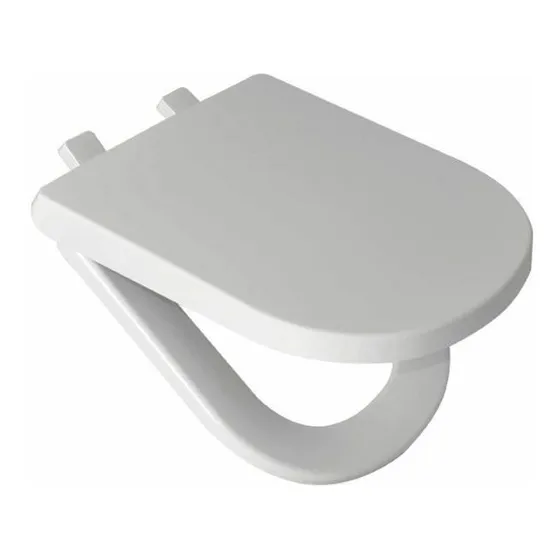 Asiento para inodoro Ferrum Bari TKWPS-B de plástico con forma cuadrada blanco lisa