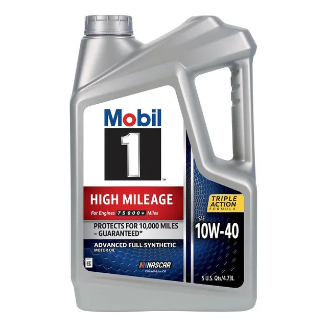 Aceite Mobil 1 10w-40 Sintético Alto Kilometraje Garrafa 5qt