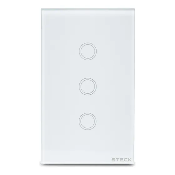 Interruptor Inteligente Alexa 3 Botões 4x2 Steck Cor Branco