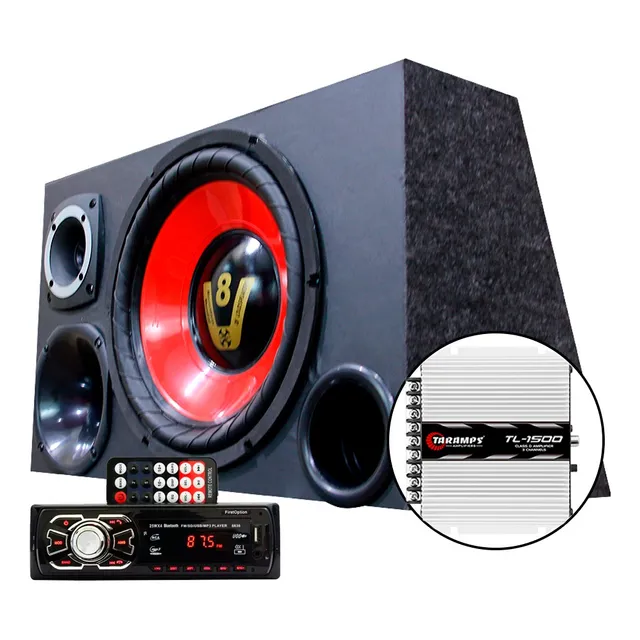 Caixa Trio Automotivo Completa Radio Bluetooth Modulo