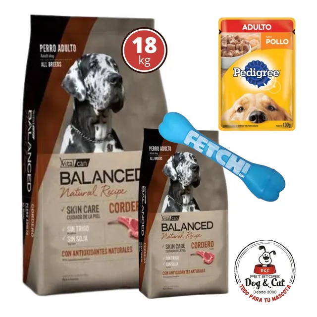Vitalcan Balanced Cordero Perro Adulto 15kg + 3kg + Regalos!