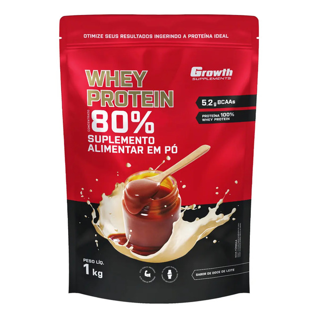 Whey Protein Concentrado 1kg Growth Supplements - Doce De Leite Whey Protein Concentrado 1kg Growth Supplements - Doce De Leite